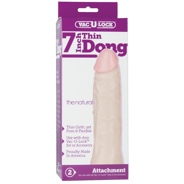 Picture of VAC-U-LOCK NATURAL THIN DONG 7" FLESH