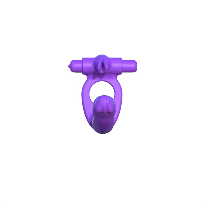 Picture of C-RINGZ SILICONE DOUBLE PENETRATOR RABBIT PURPLE