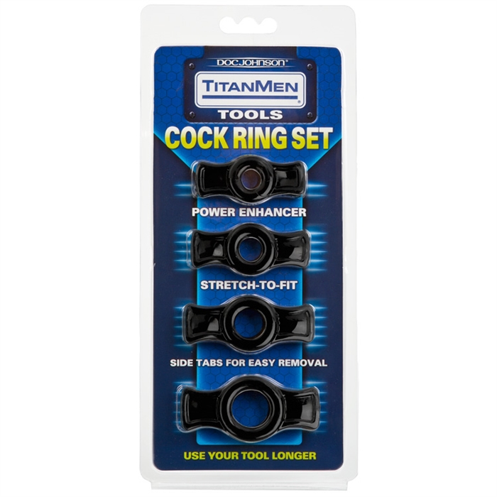 Picture of TITANMEN TOOLS COCK RING SET BLACK