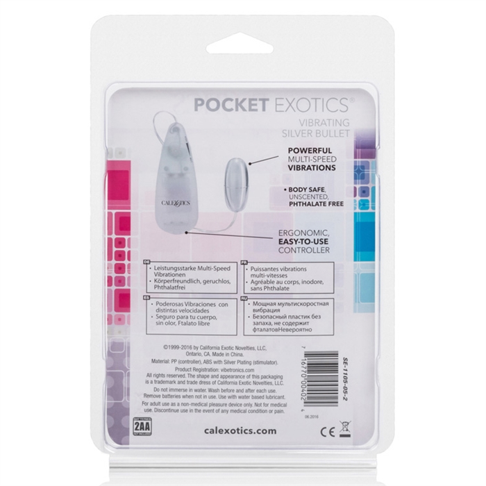 Picture of Pocket Exotics Vibrating Silver Bullet