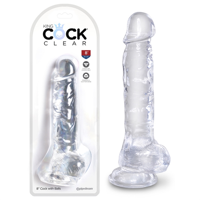 Picture of King Cock Clear 8" Cock with Balls