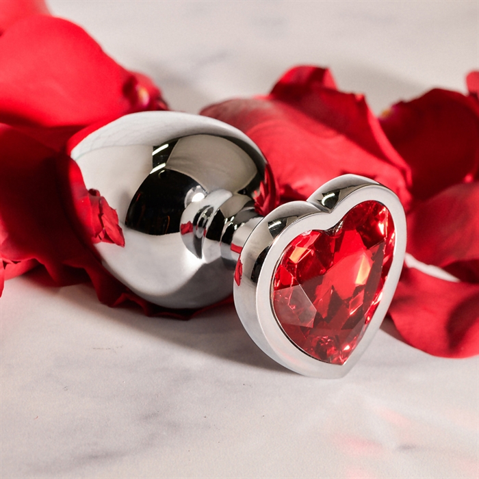 Picture of LARGE RED HEART GEM ANAL PLUG
