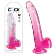 Picture of King Cock Clear 9" With Balls - Pink
