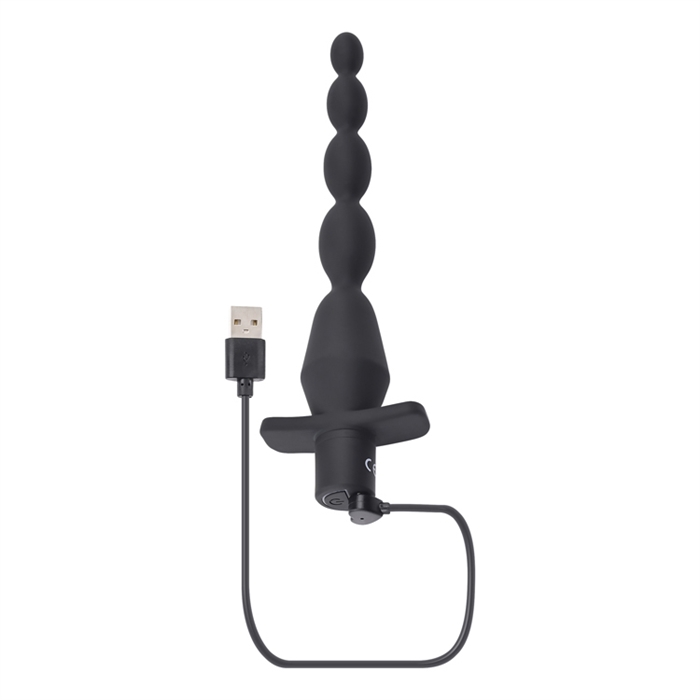 Picture of Vibrating Butt Beads - Silicone Rechargeable Black