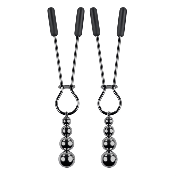 Picture of Beaded Nipple Clamps - Black Chrome