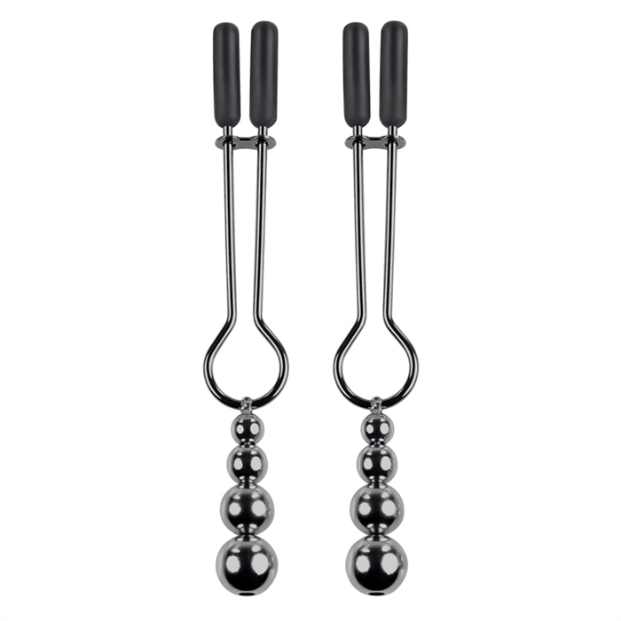 Picture of Beaded Nipple Clamps - Black Chrome