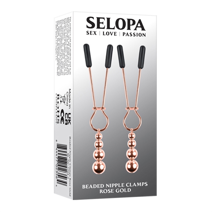 Picture of Beaded Nipple Clamps - Rose Gold