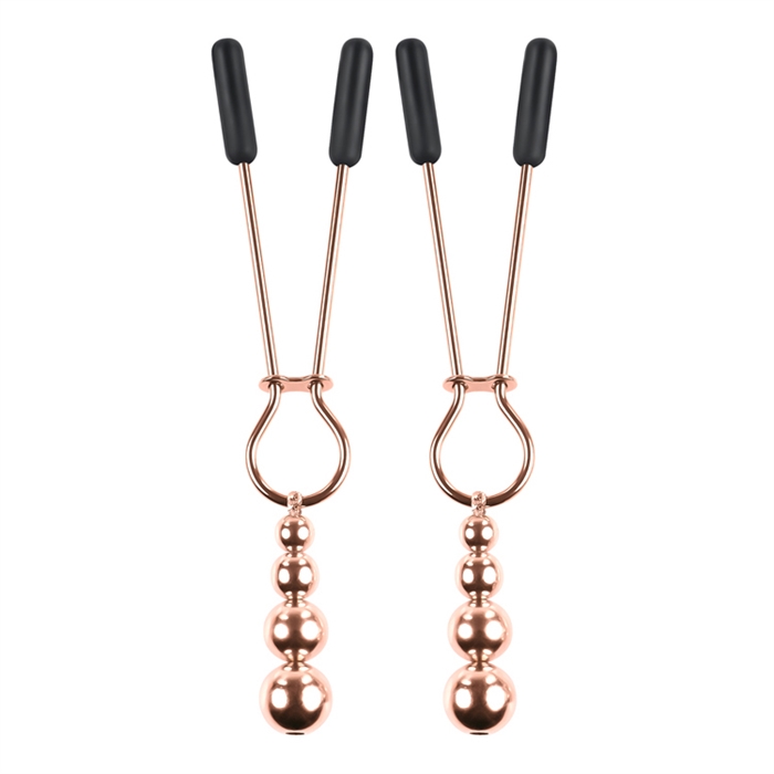 Picture of Beaded Nipple Clamps - Rose Gold
