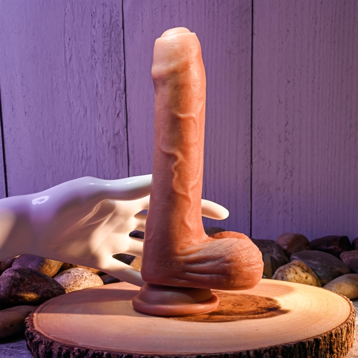 Picture of Peek a Boo Vibrating Dildo - Dark