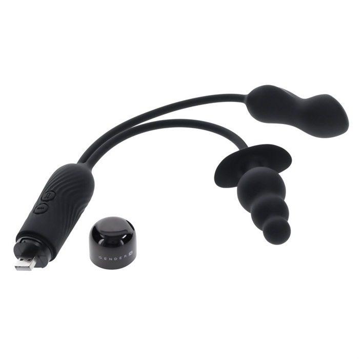 Picture of Double My Pleasure - Silicone Rechargeable - Black